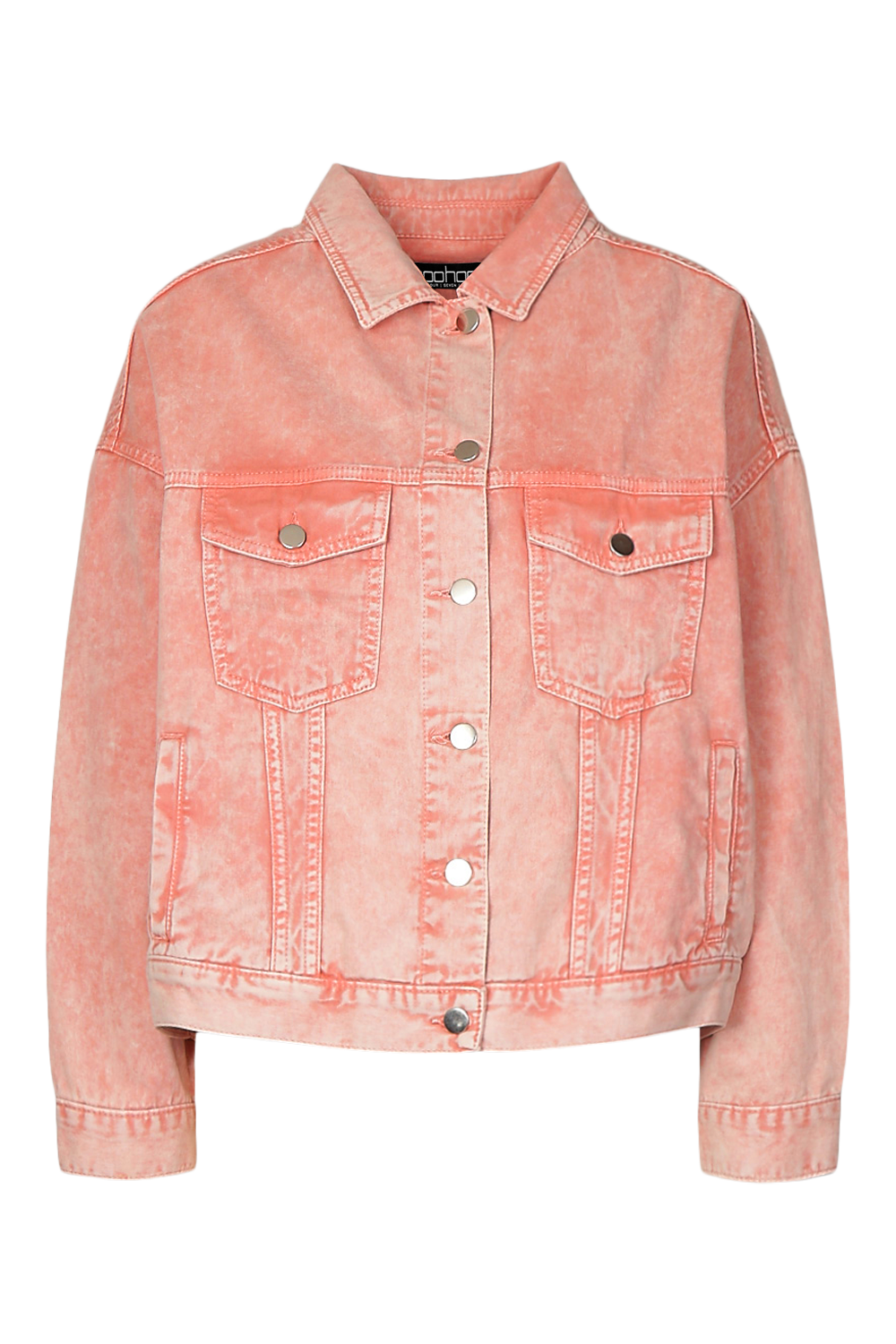 Peach colour denim clearance jacket