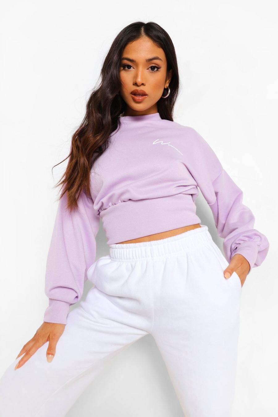 Petite - Sweat court Woman, Lilac image number 1