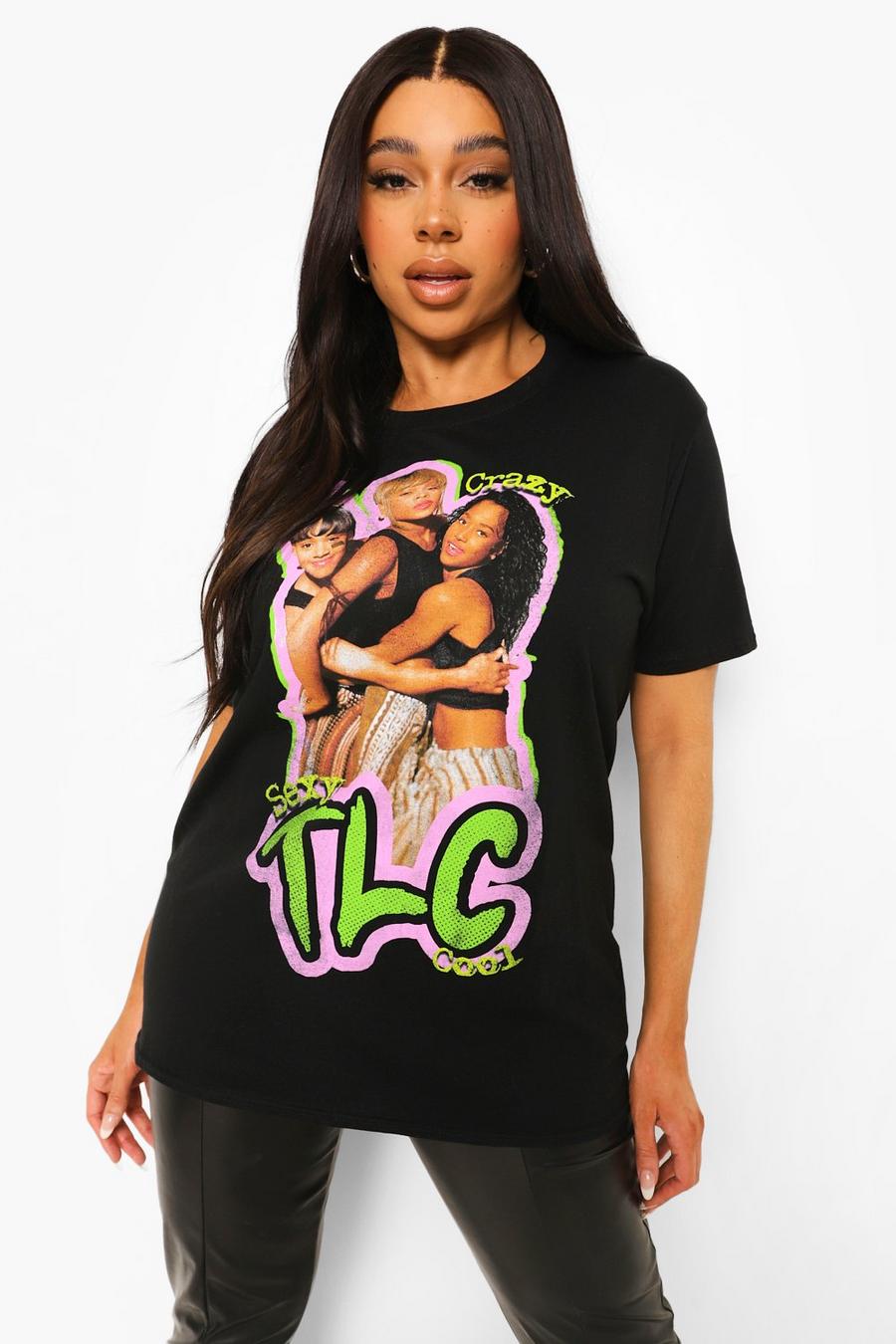 Grande taille - T-shirt oversize officiel TLC, Noir black