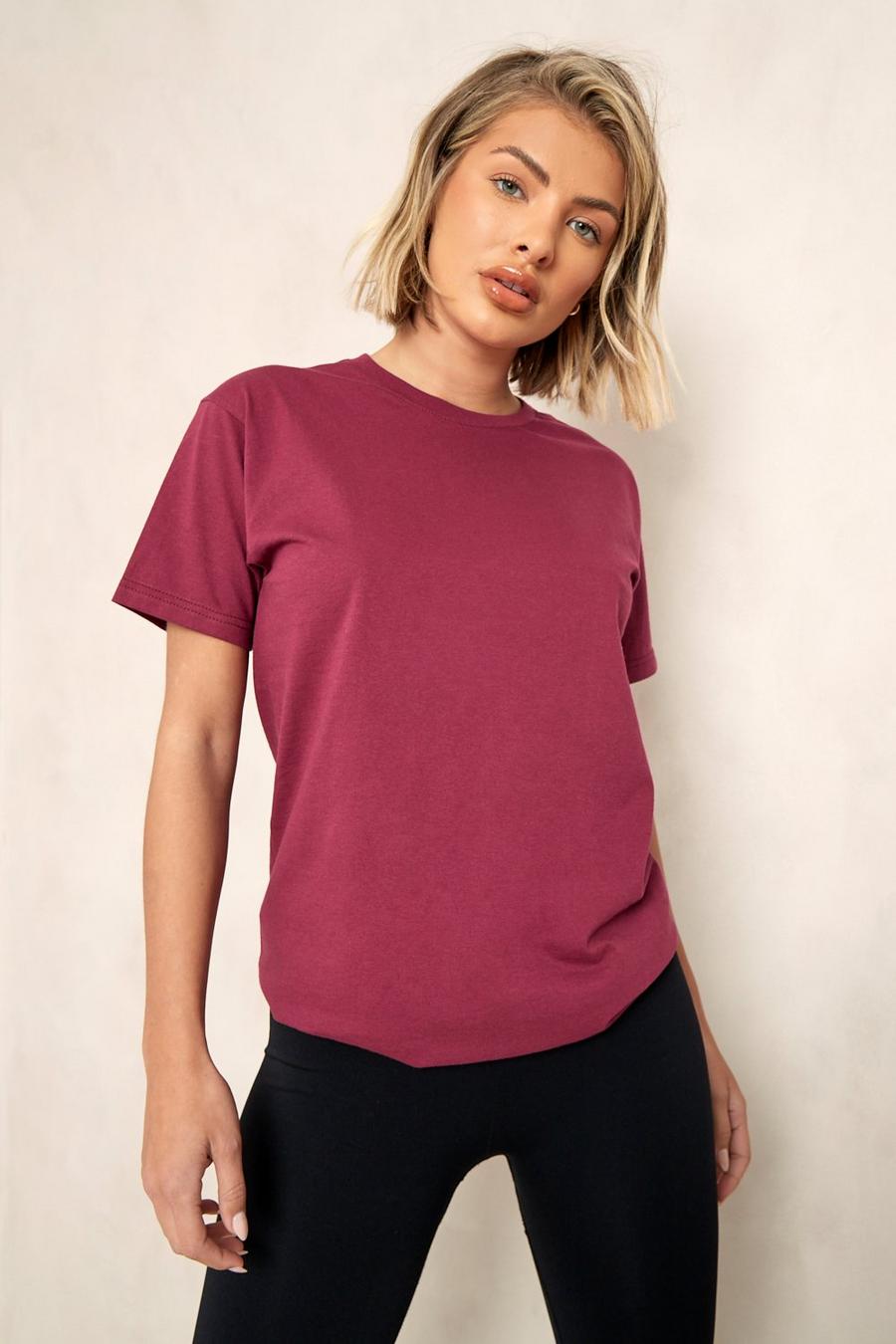 Basic T-Shirt, Burgundy image number 1