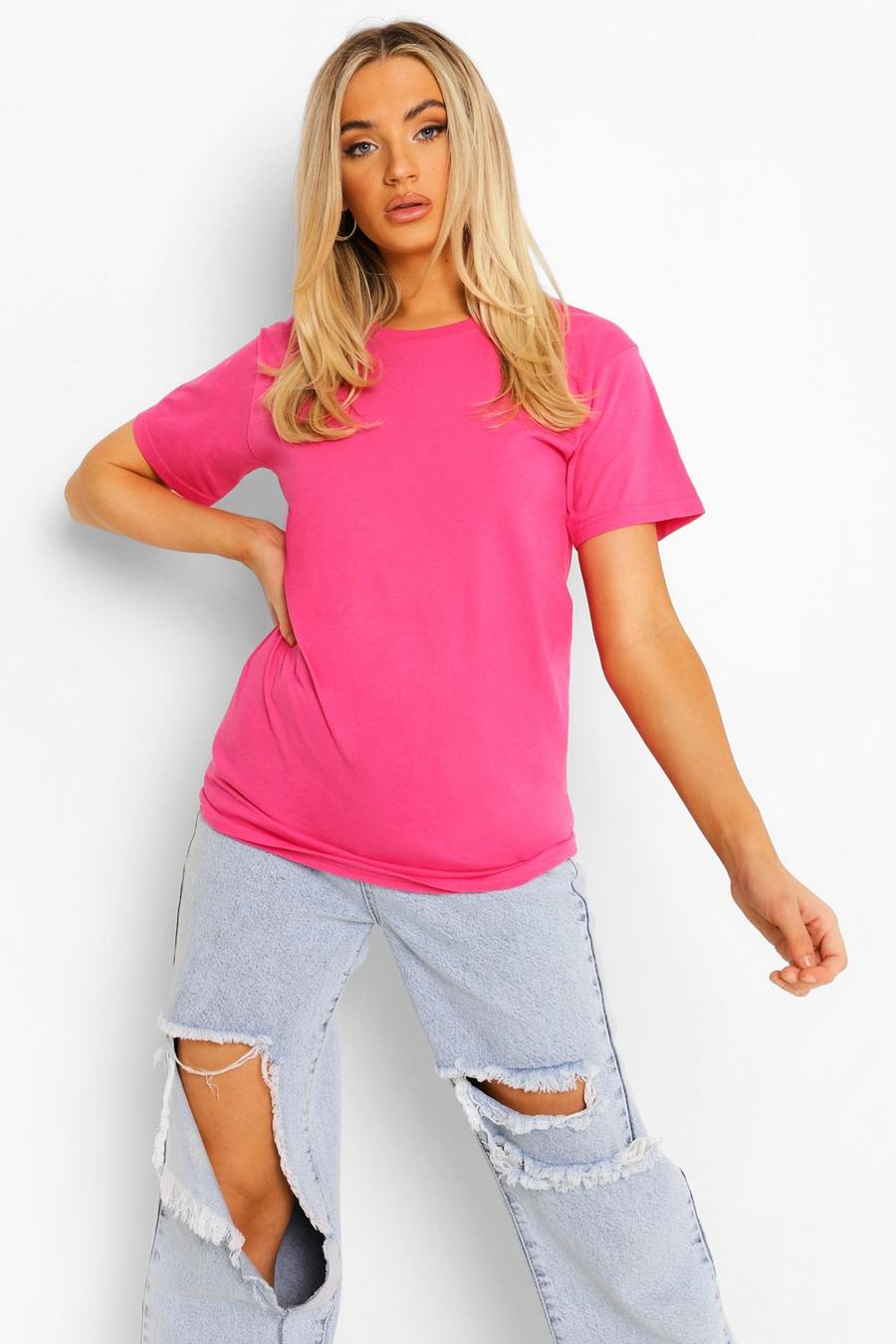 Hot pink Basic T-shirt image number 1