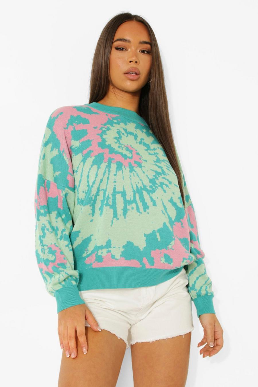 Blue Tie Dye Sweater image number 1