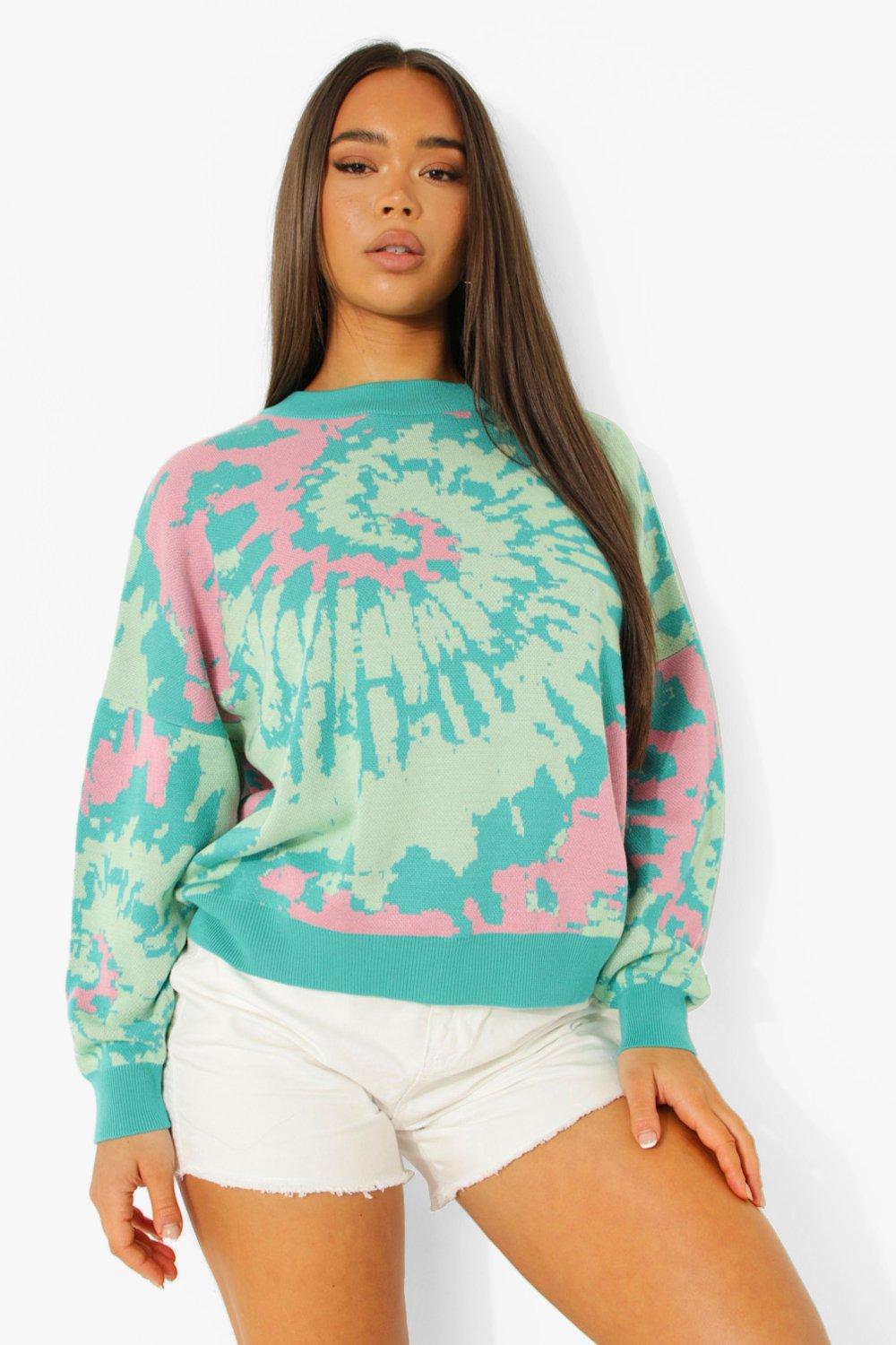 Blue tie dye jumper hotsell