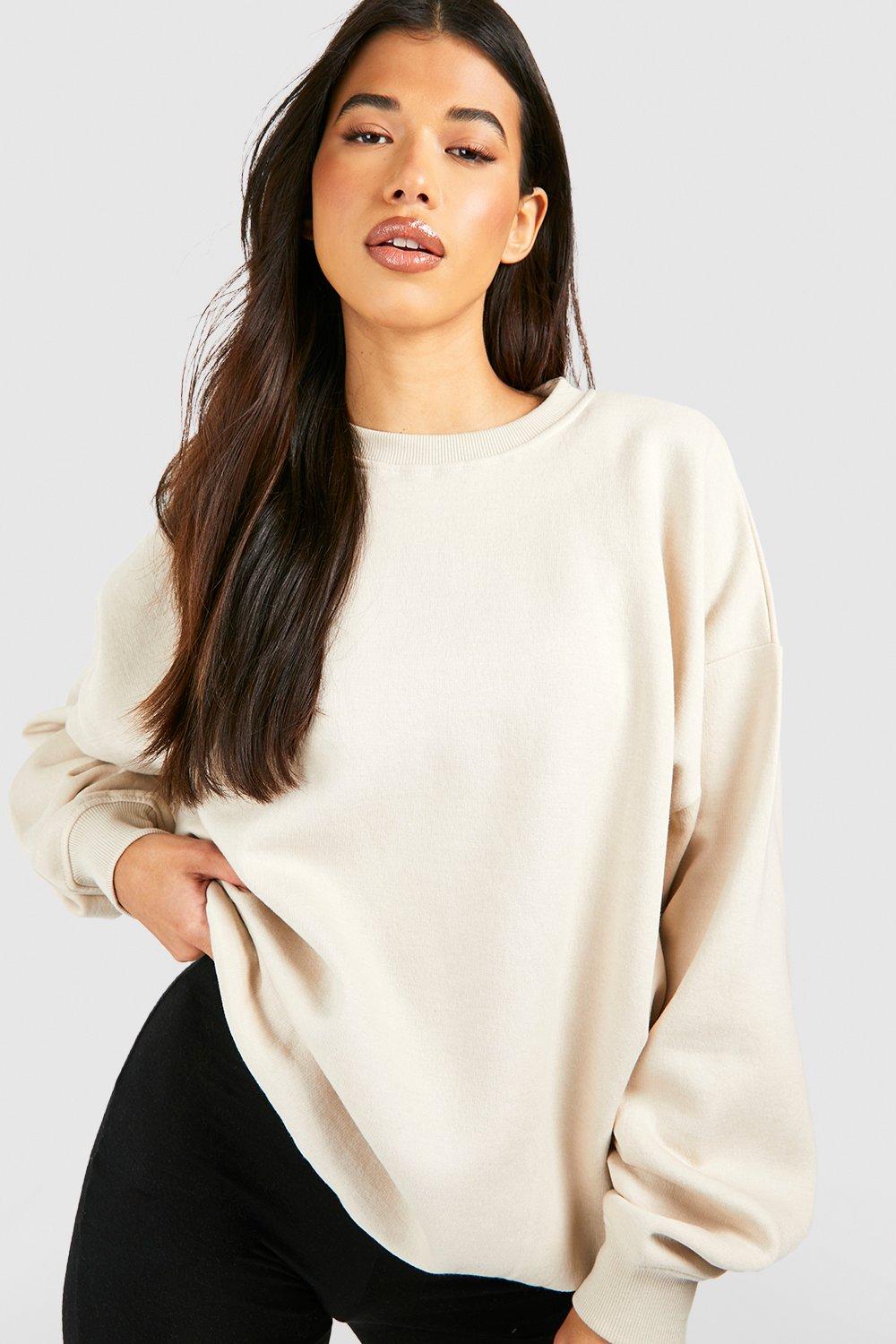 Oversized on sale cream sweatshirt