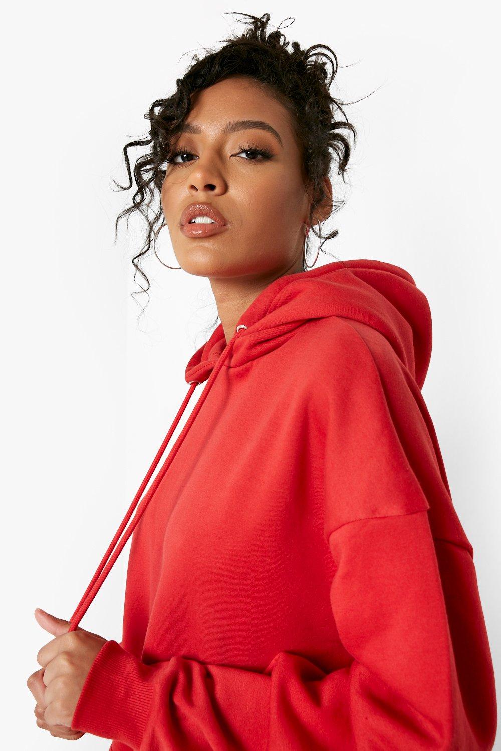 Oversized hoodie red deals