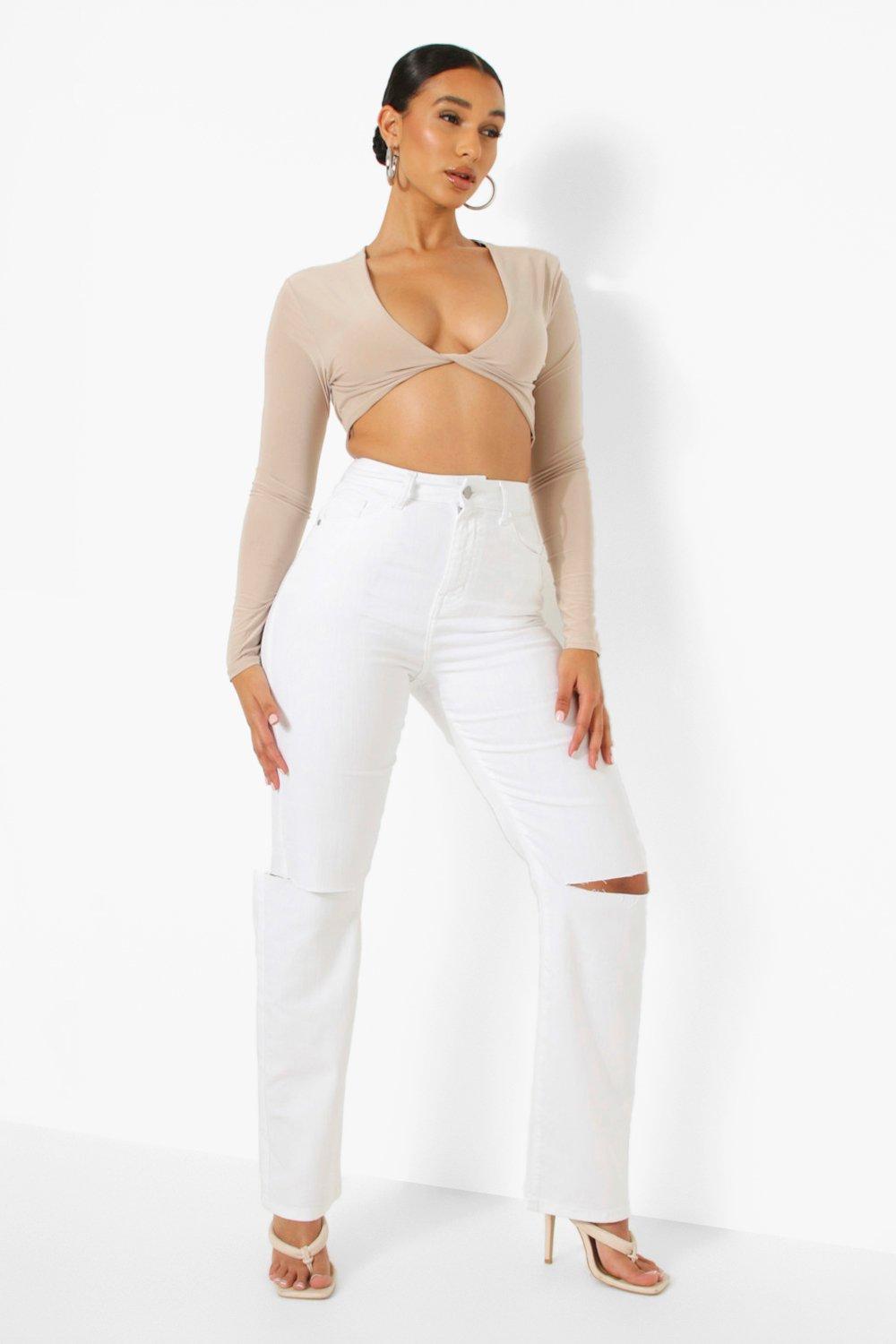 Boohoo shop white jeans