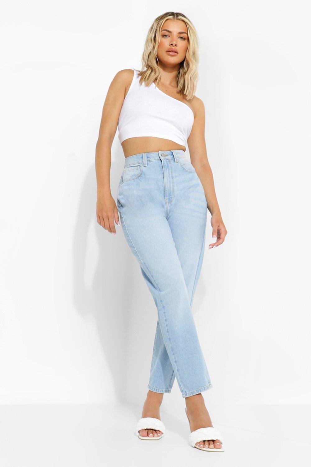 Light Wash High-Waisted Mom Jeans