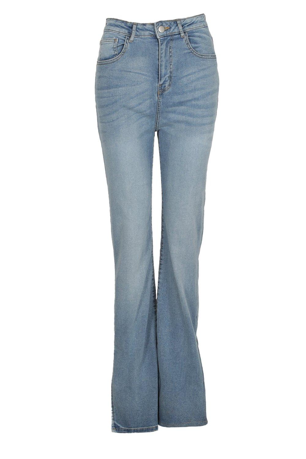 Wide Leg Split Hem Jeans | boohoo USA Wide Leg Split Hem Jeans | boohoo USA