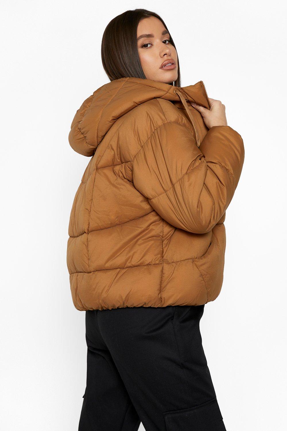 Tan store bubble jacket