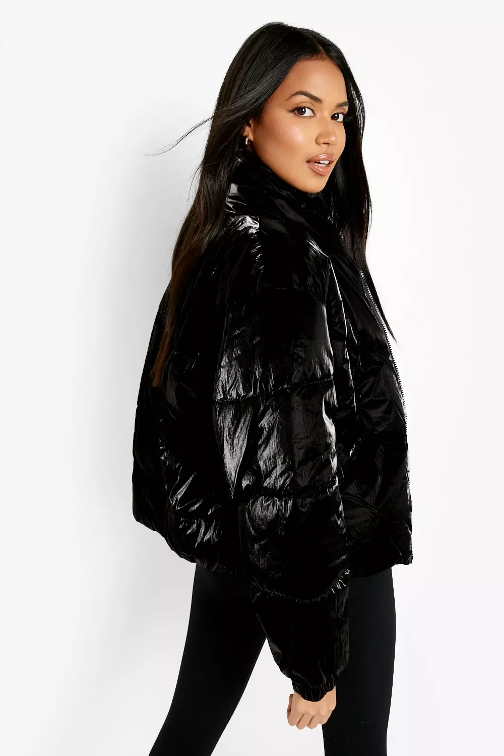 Boohoo velvet outlet puffer jacket