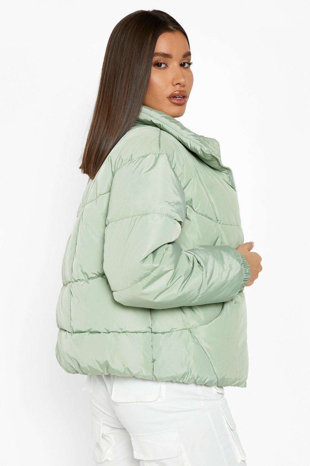 Boohoo funnel outlet neck puffer jacket