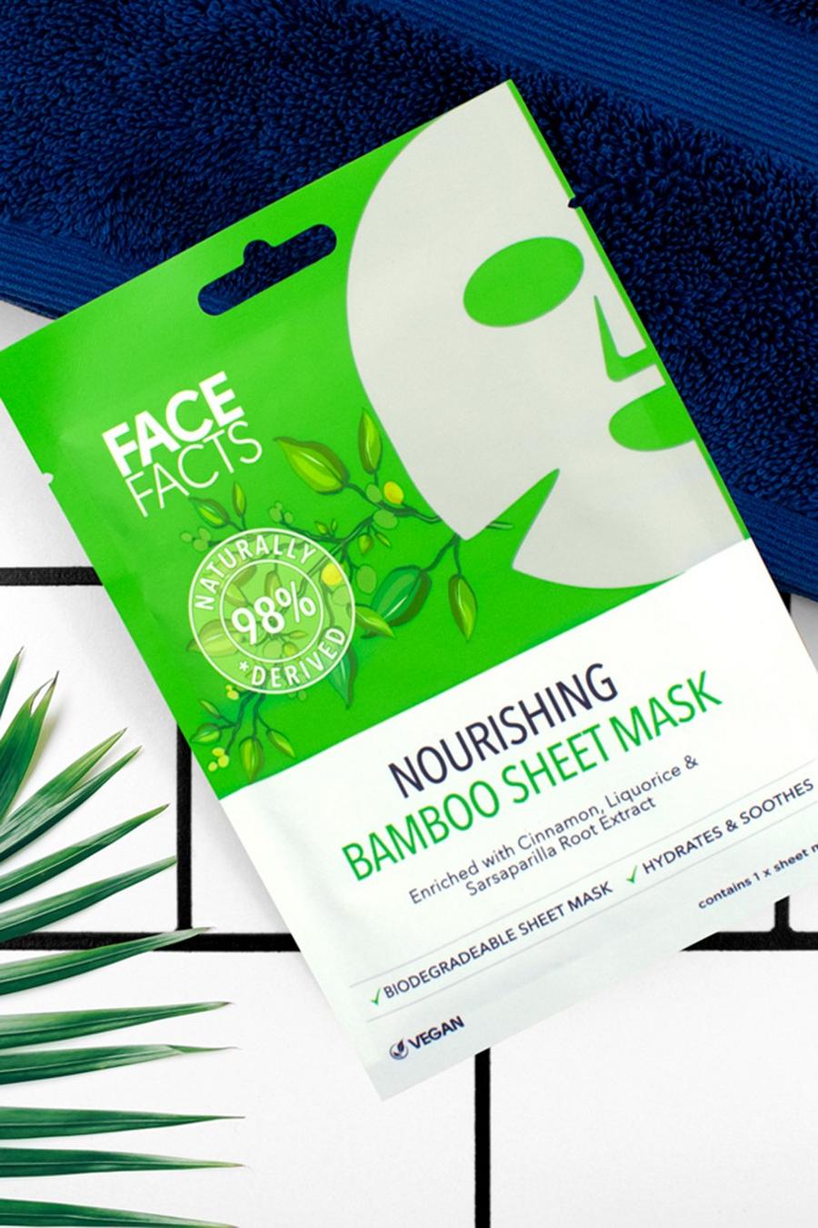 Face Facts 98% Natural Bambus Sheet Mask, Grün image number 1