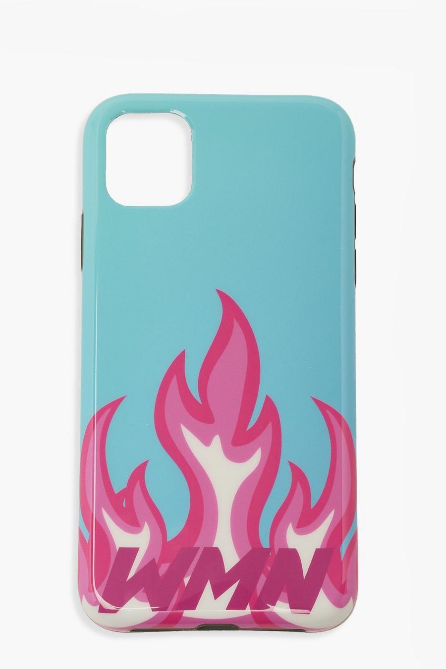 Blue Wmn Flames Iphone Xr Phone Case image number 1