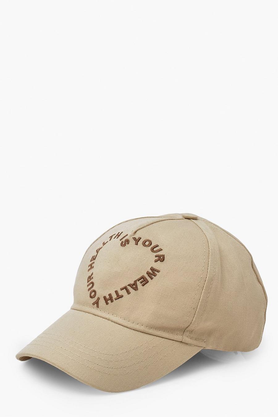 Casquette Health Is Wealth, Cream image number 1