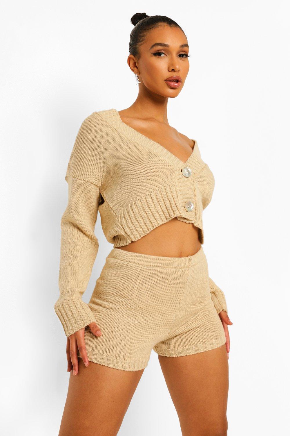 shorts and cardigan set