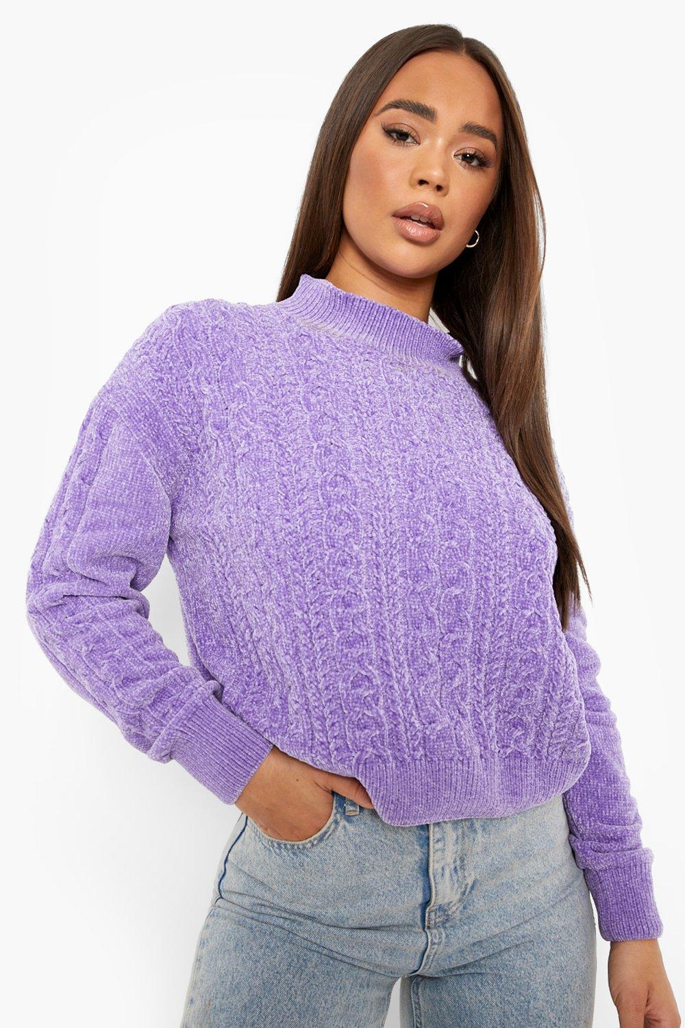 Cable Knit Chenille Jumper boohoo