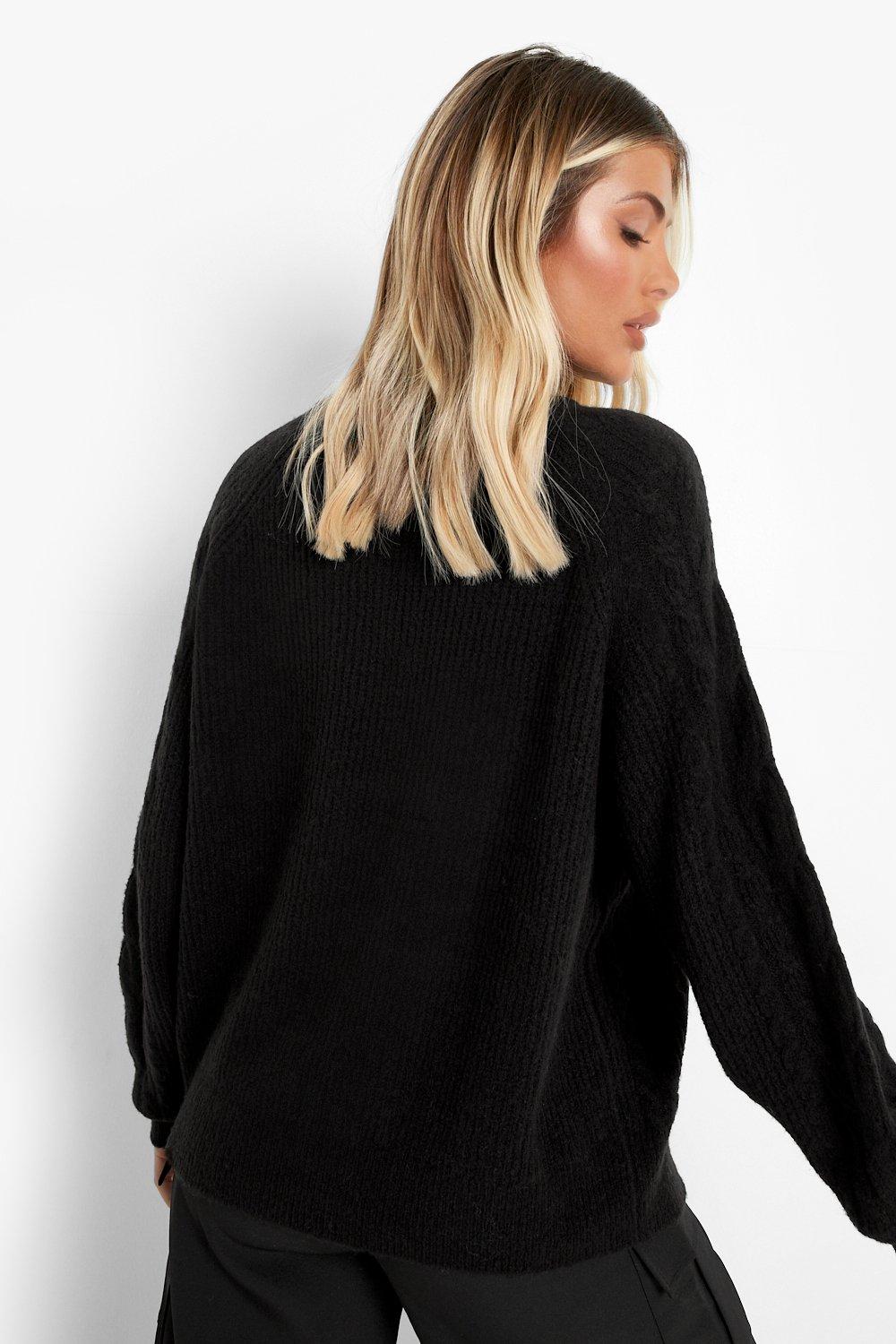 Black soft 2025 knit jumper