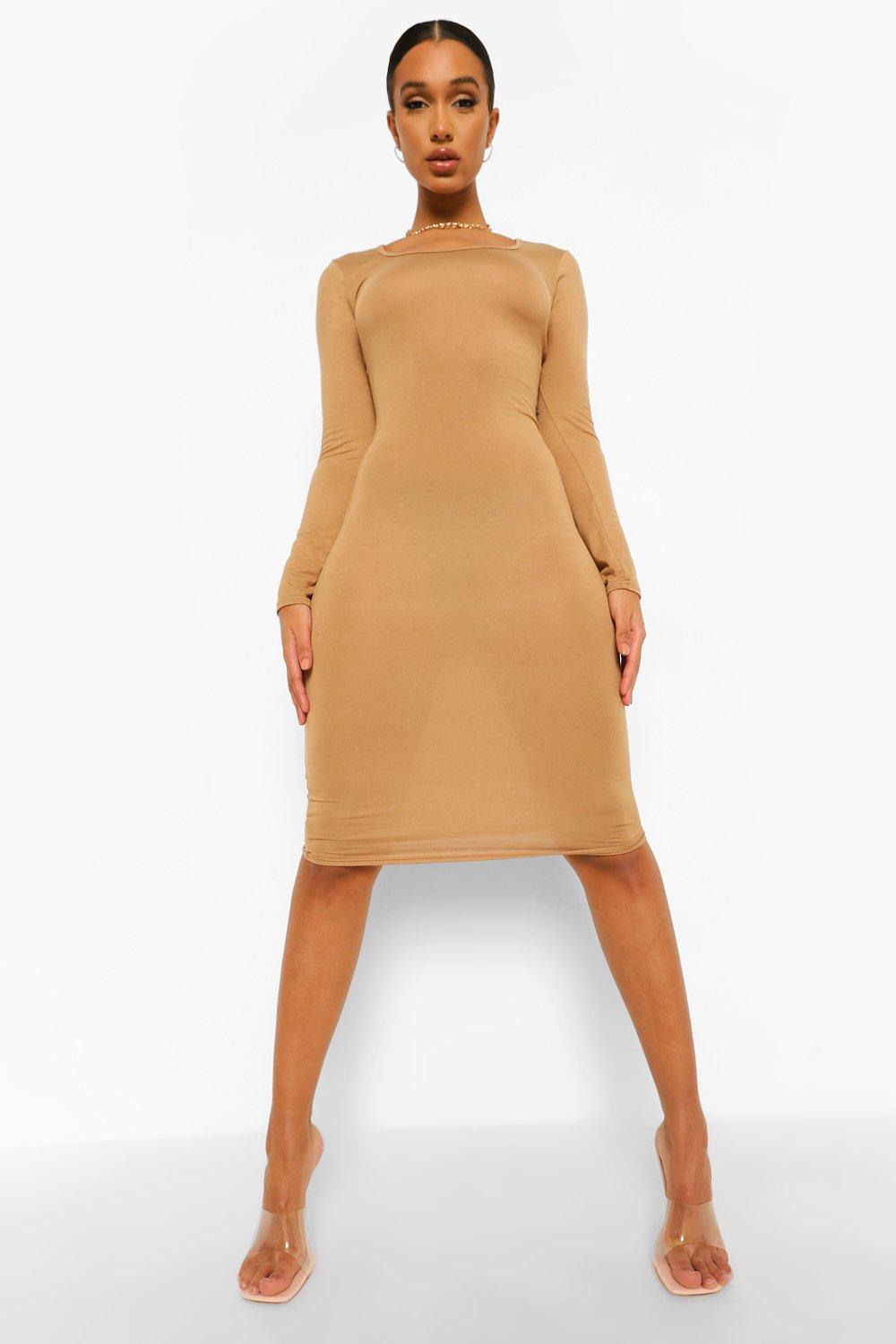 Long sleeve deals bodycon midi dress