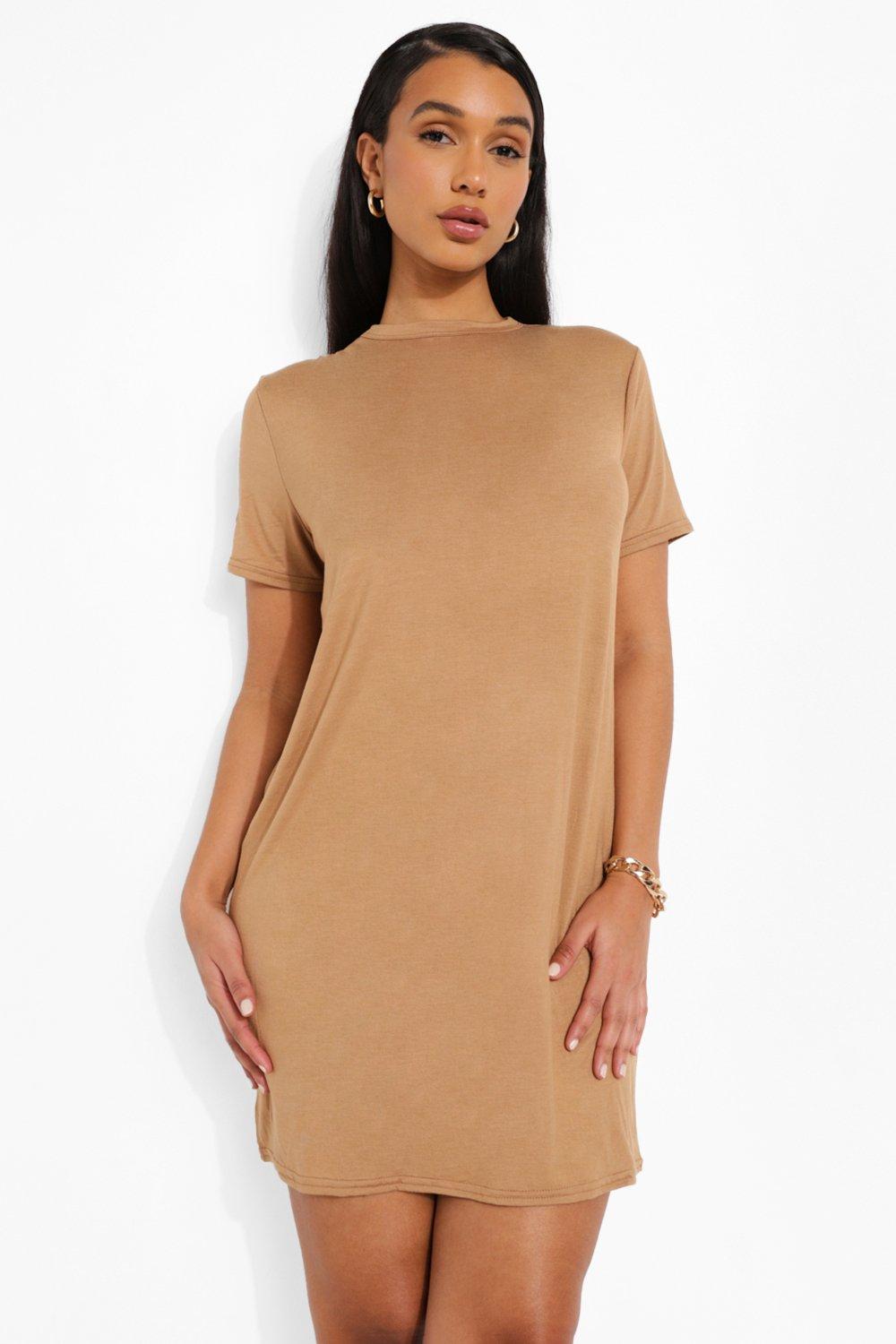 Camel t shirt dress best sale