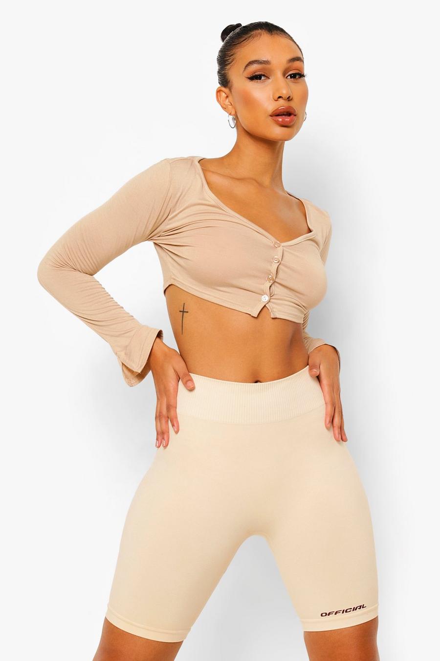 Stone Button Through Crop Top image number 1