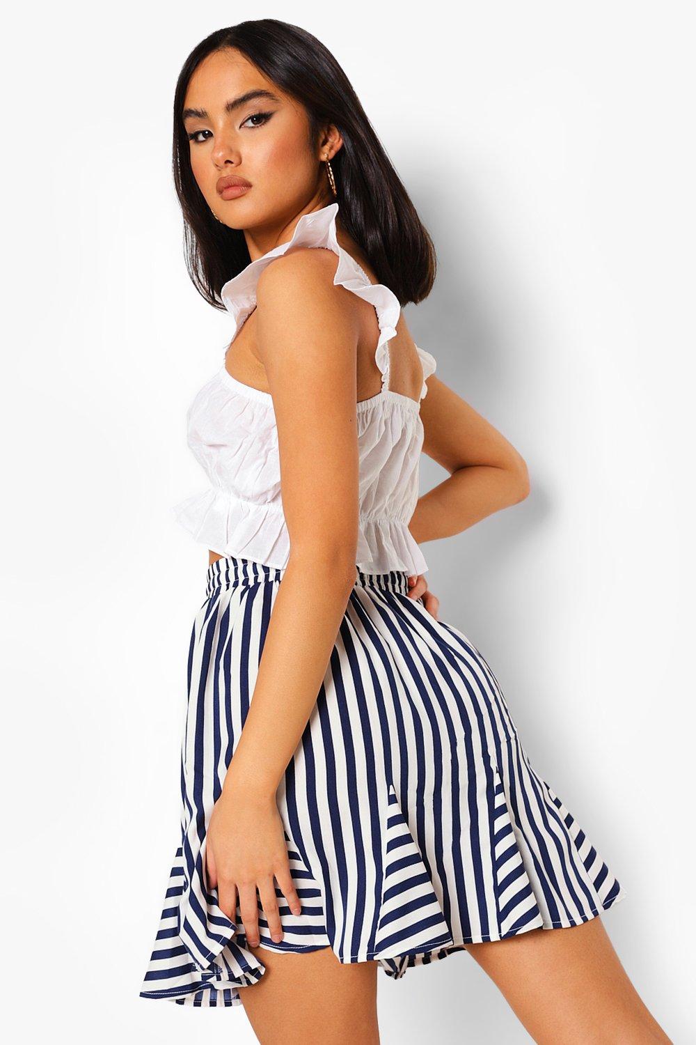 Striped pleated clearance skirt uk