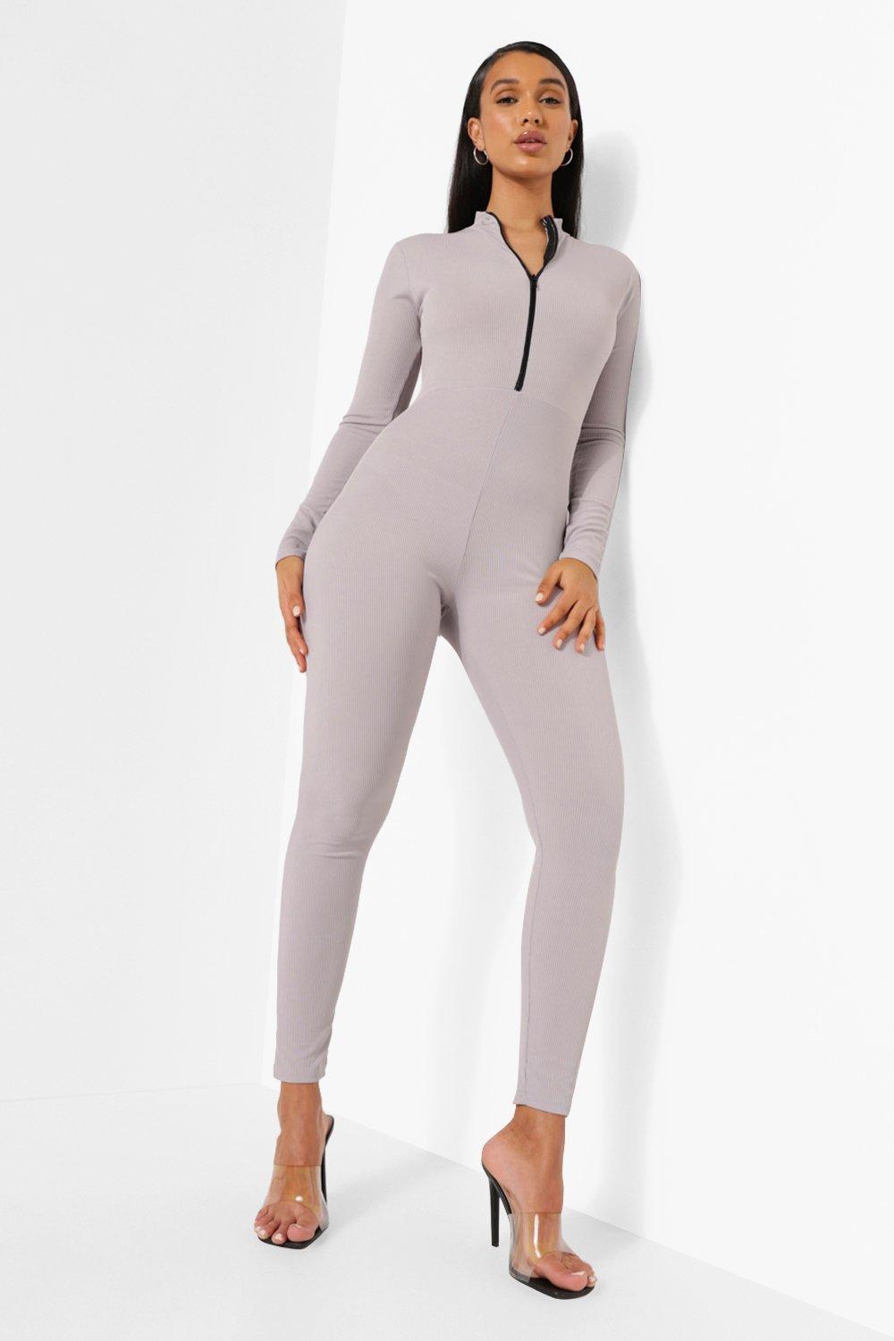 Cotton Rib Skinny Jumpsuit