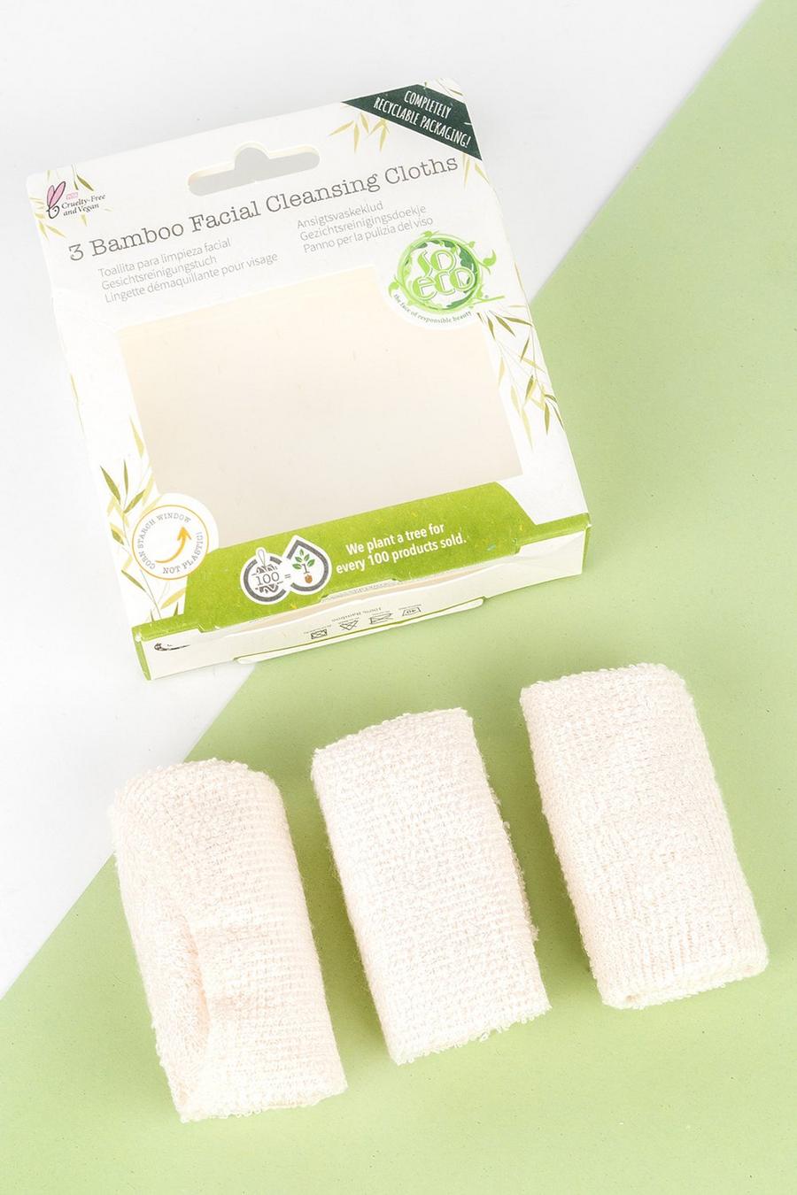 Pack de 3 toallitas limpiadoras faciales de So Eco, Crema image number 1