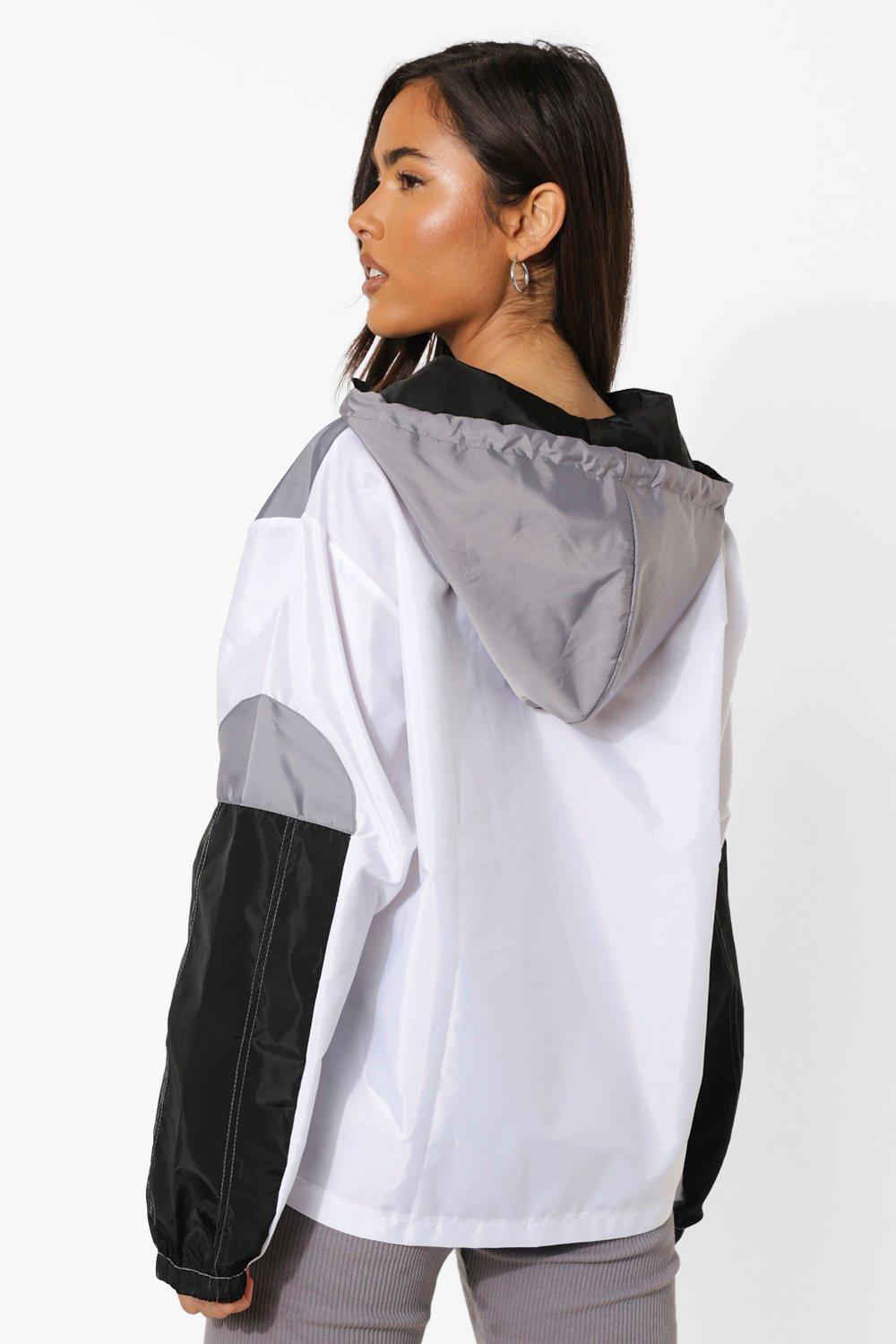 Hooded Paneled Windbreaker