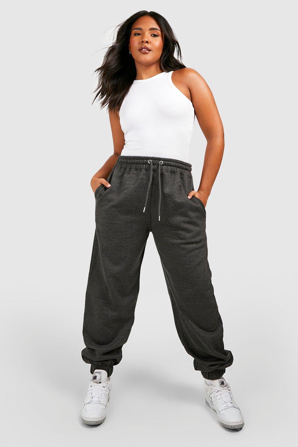 Plus Basic Cuffed Hem Joggers boohoo