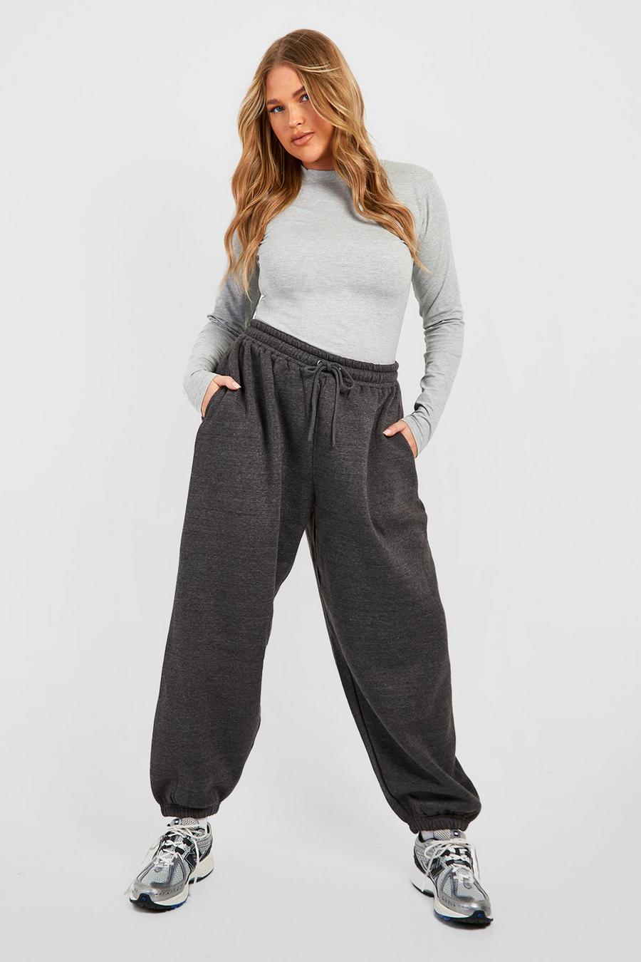 Charcoal grey Recycled Plus Basic Oversized Joggers image number 1