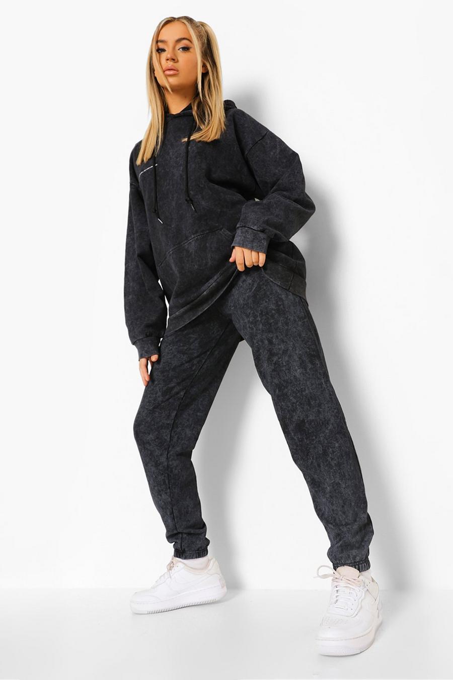 Charcoal Acid Wash Limited Collection Tracksuit image number 1