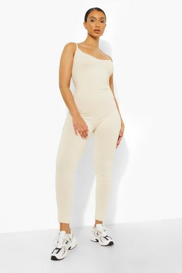 Strappy Plunge Jumpsuit stone