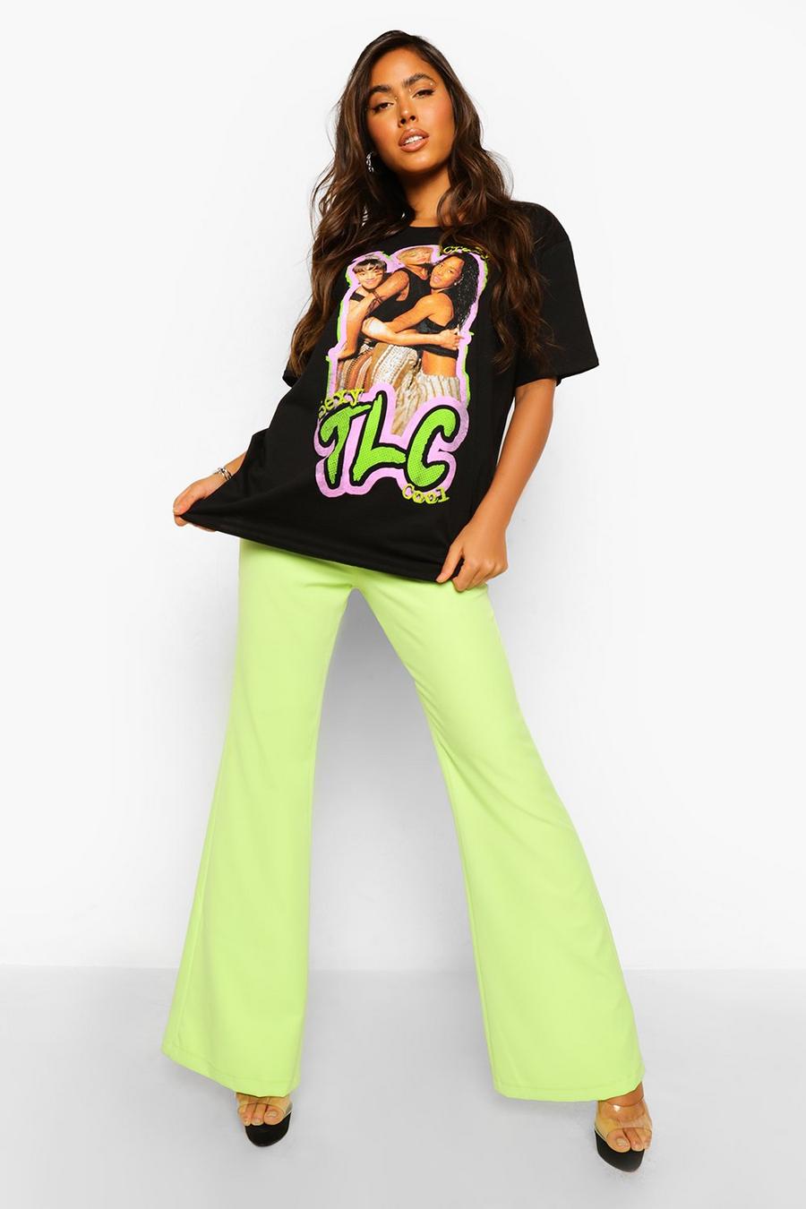 Lime Woven Puddle Hem Tailored Pants image number 1