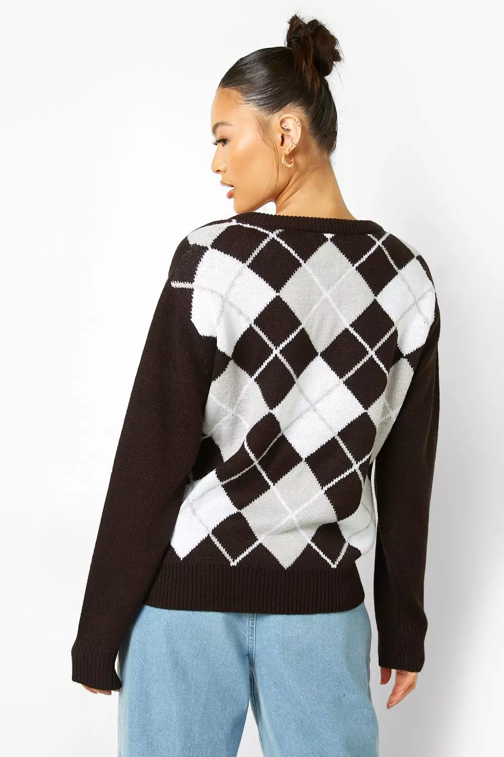 Argyle shop jumper womens