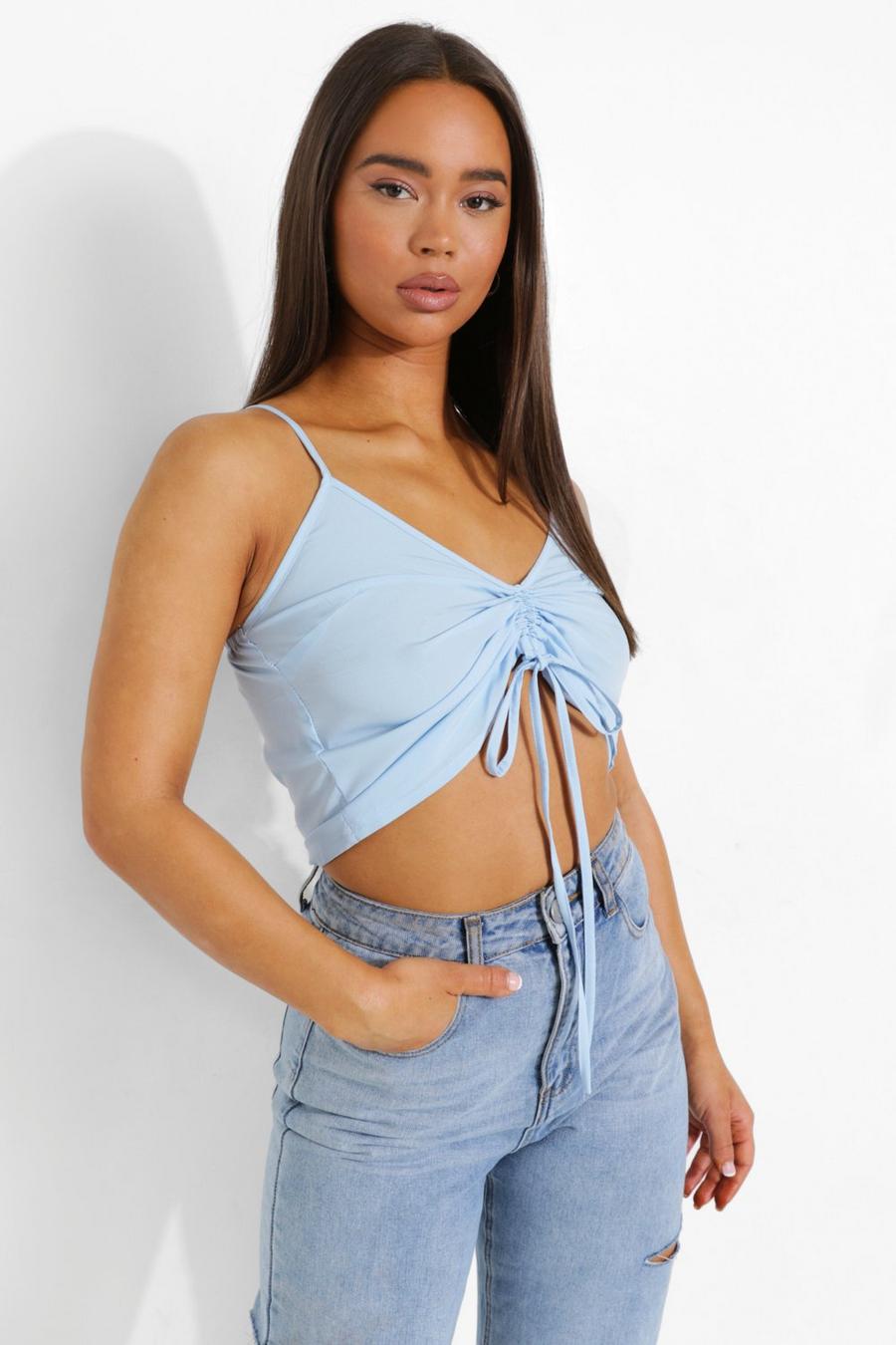 Light blue Rouched Bust Camisole image number 1