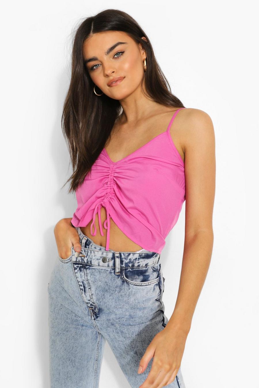 Pink Rouched Bust Camisole image number 1