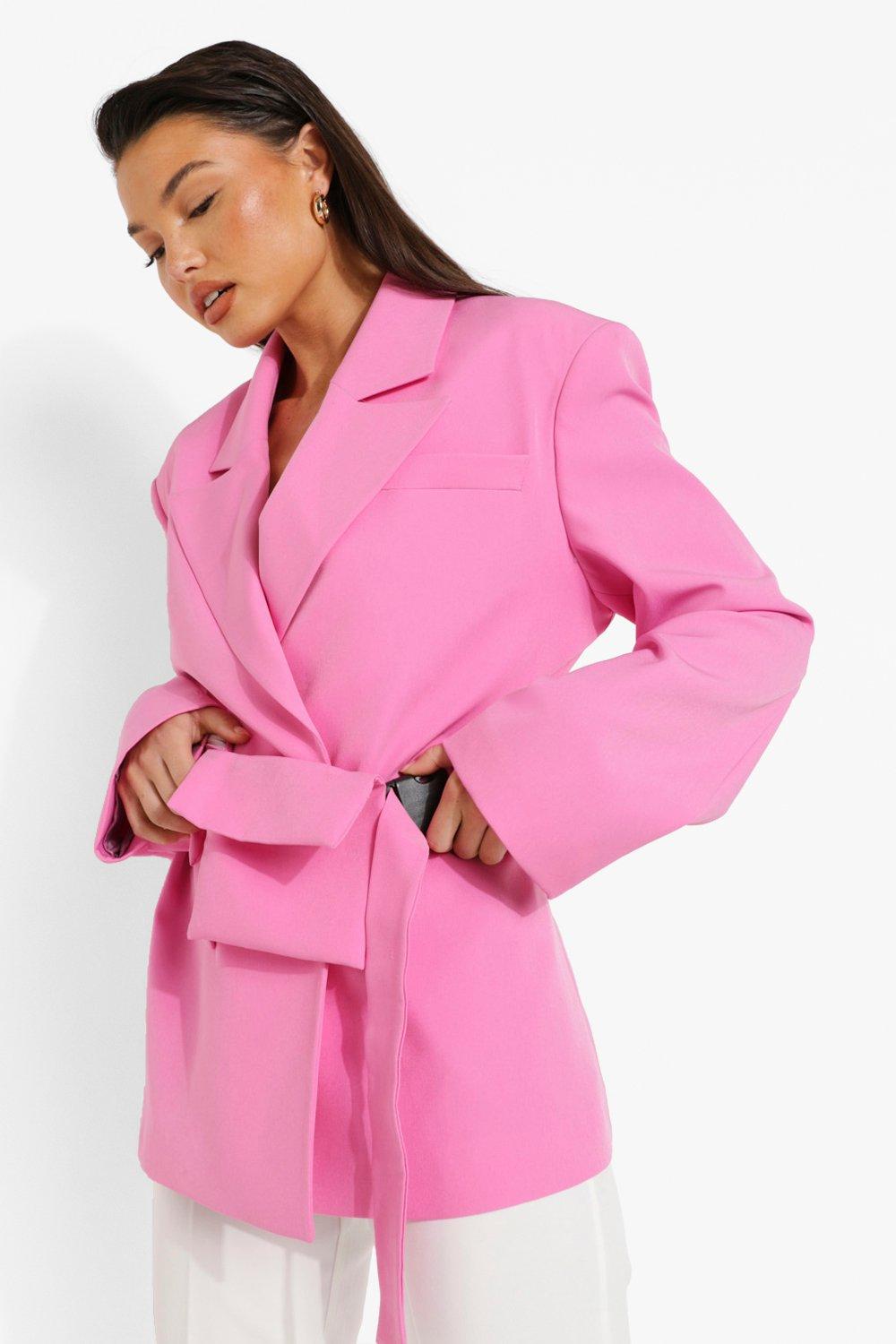 Boohoo hot sale pink blazer