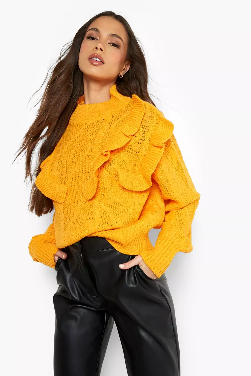 Mustard hotsell frill jumper