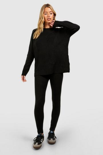 Soft Knit Tracksuit black