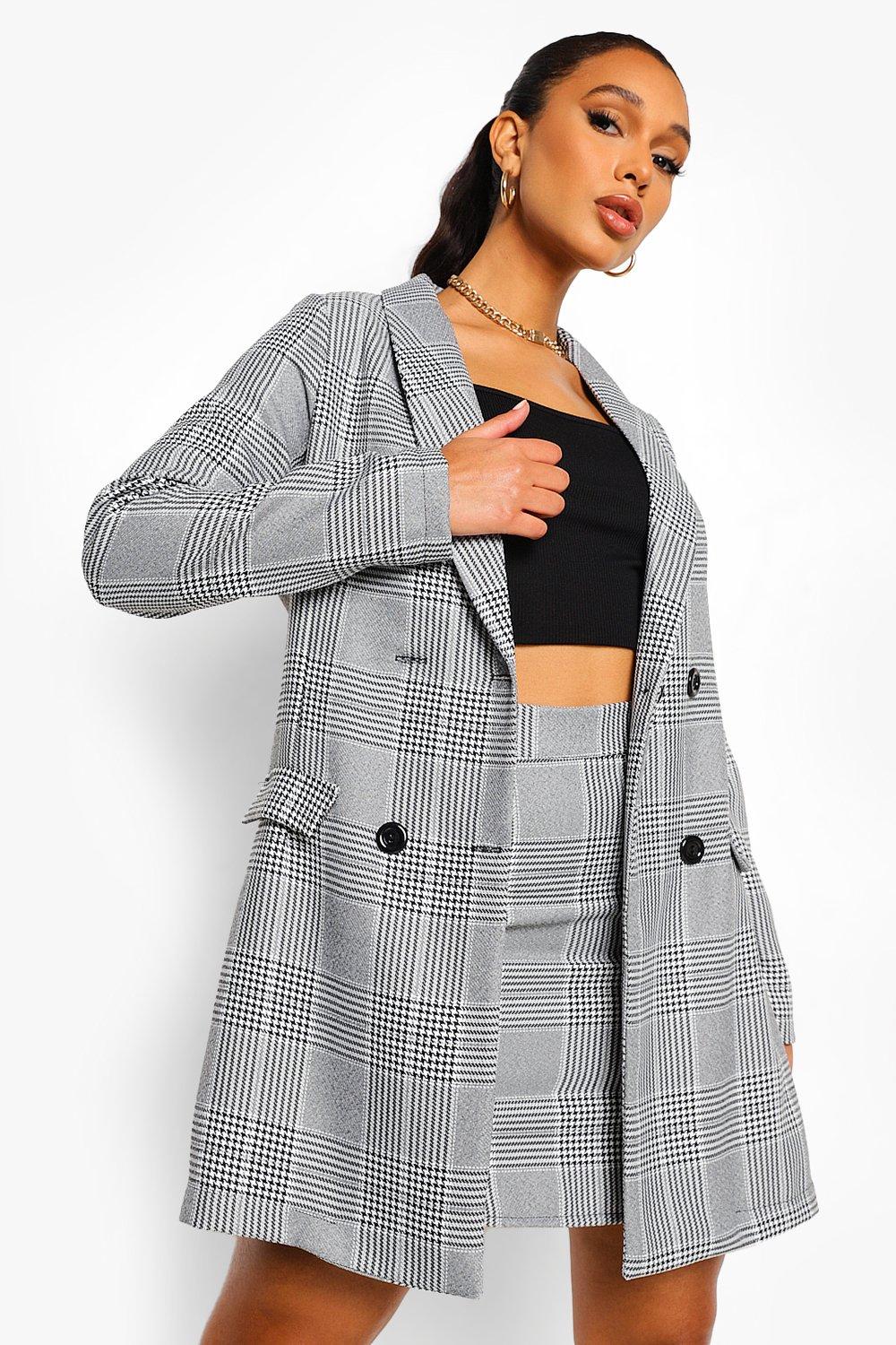 Boohoo on sale checked blazer