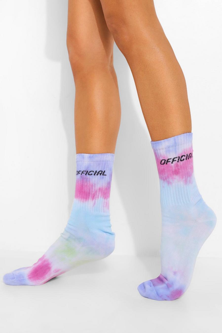 White Ofcl Tie Dye Socks image number 1