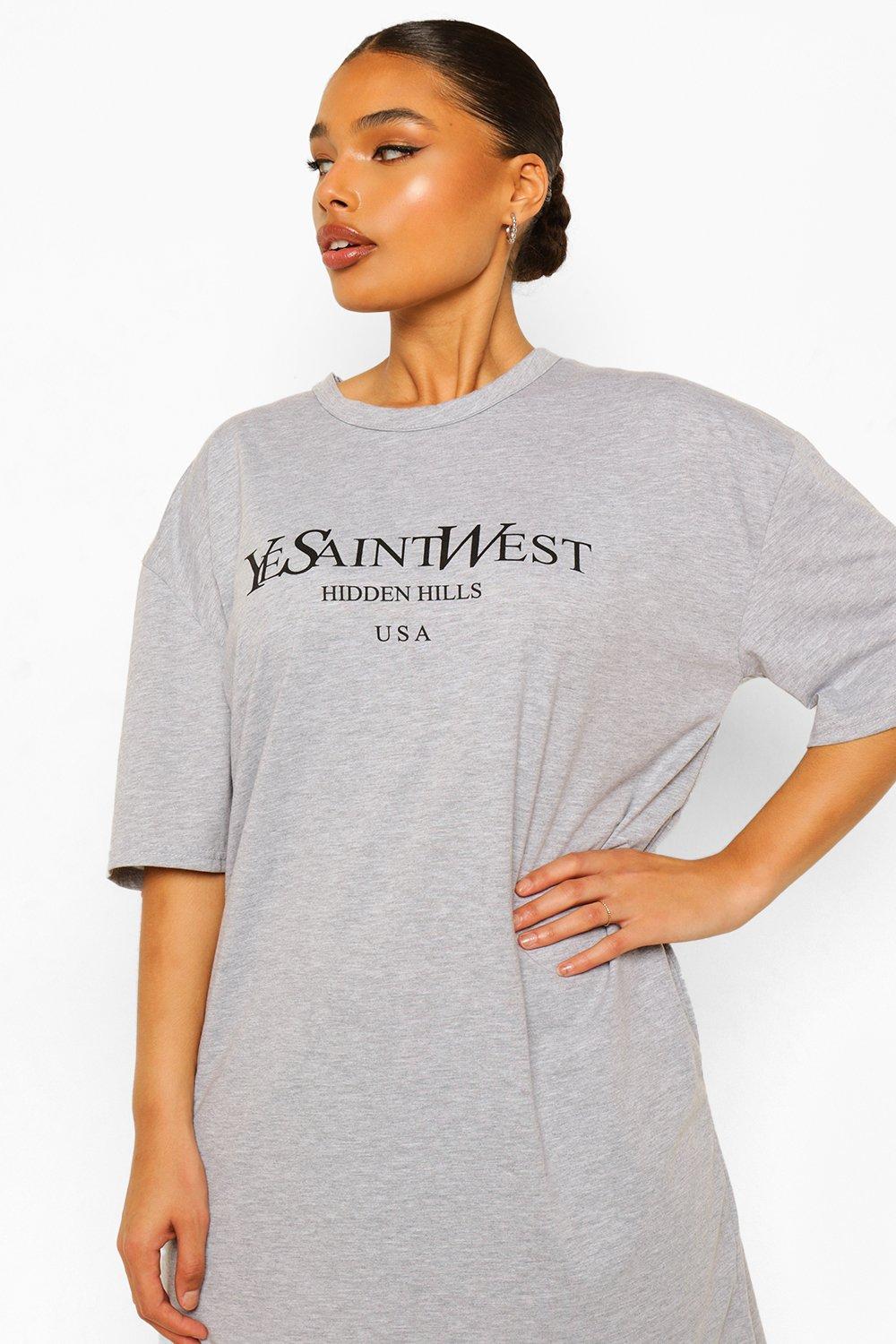 Yves saint west t sales shirt dress