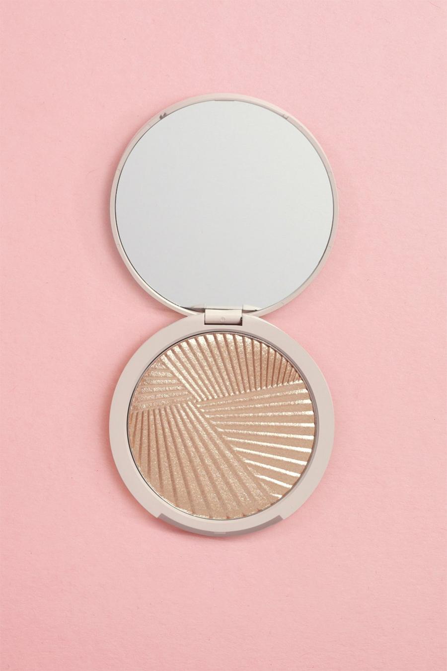 Boohoo Beauty Face & Body Highlighter Puder mit Spiegel, Champagne beige