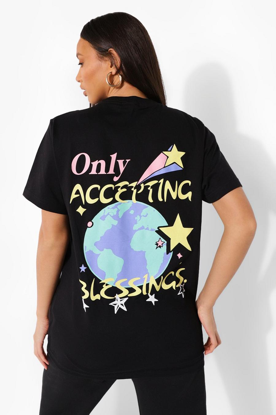 Black Tall Star Blessings T-shirt Tracksuit image number 1
