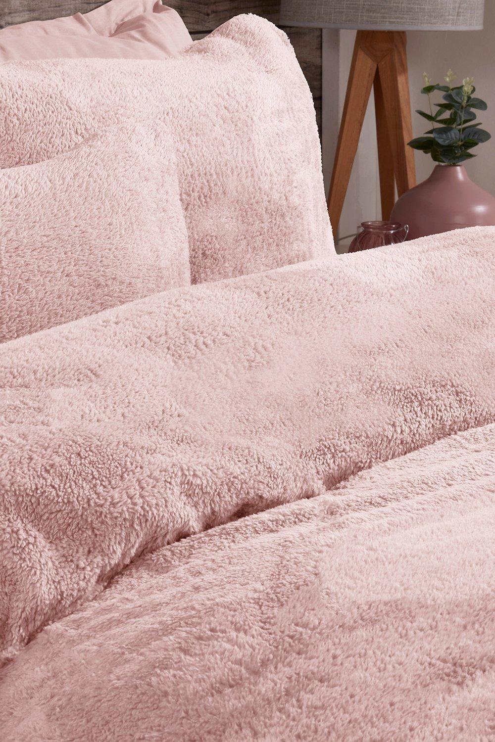 Pink teddy duvet discount set