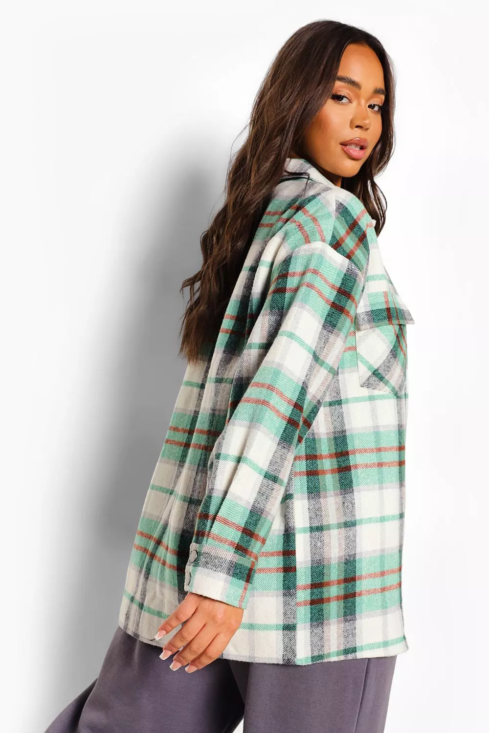 Green check jacket sale