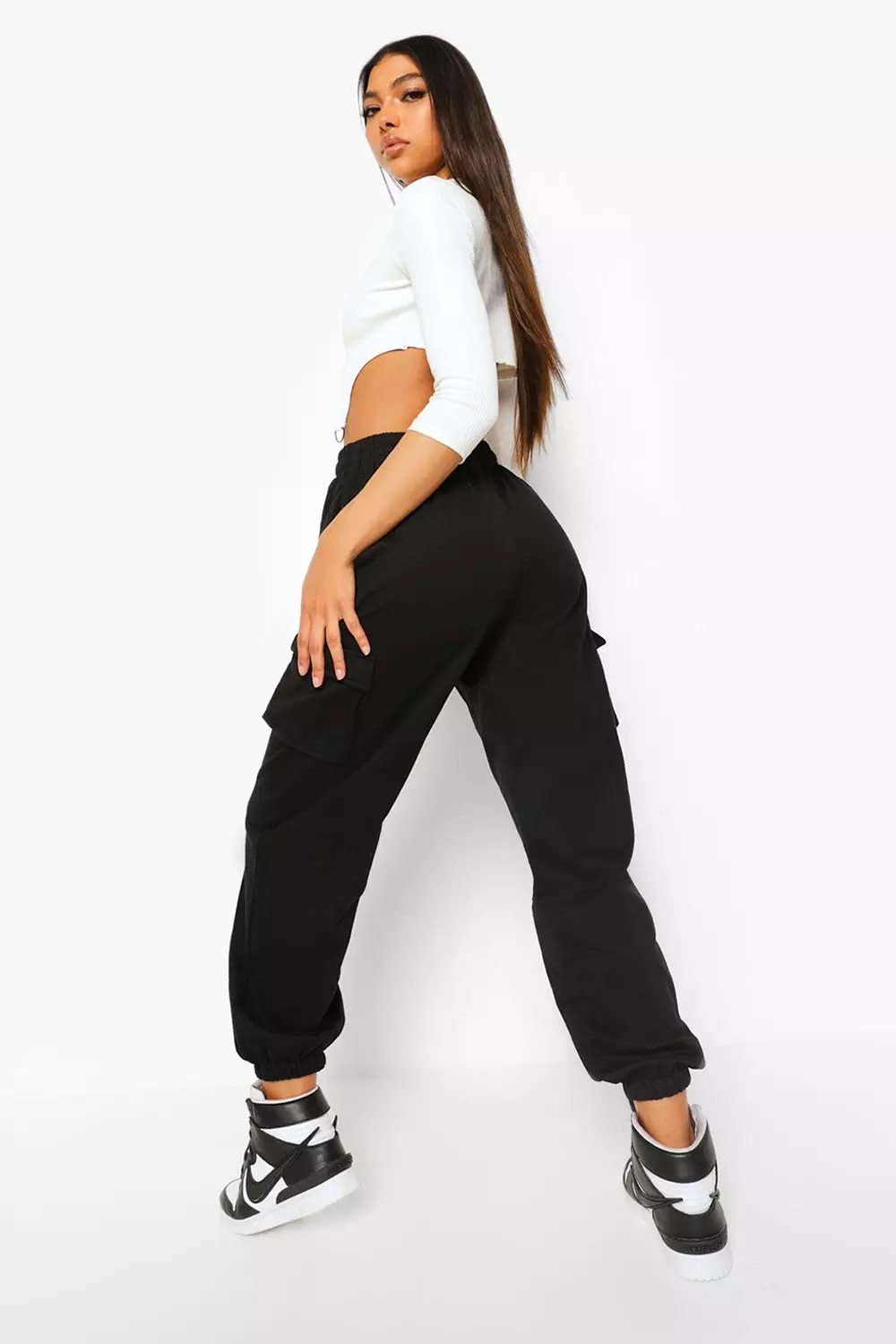 Black combat joggers hot sale