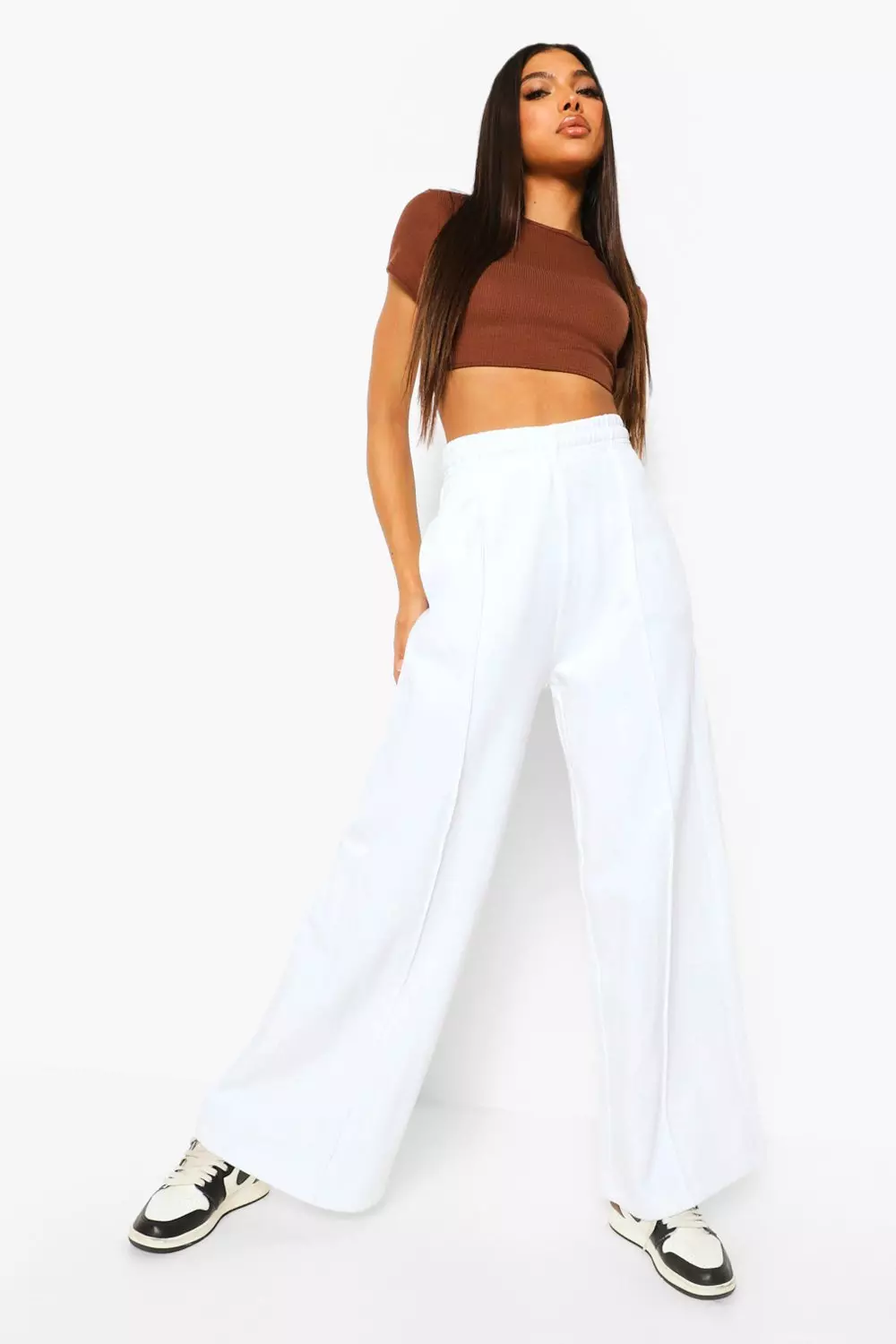 White flare joggers new arrivals