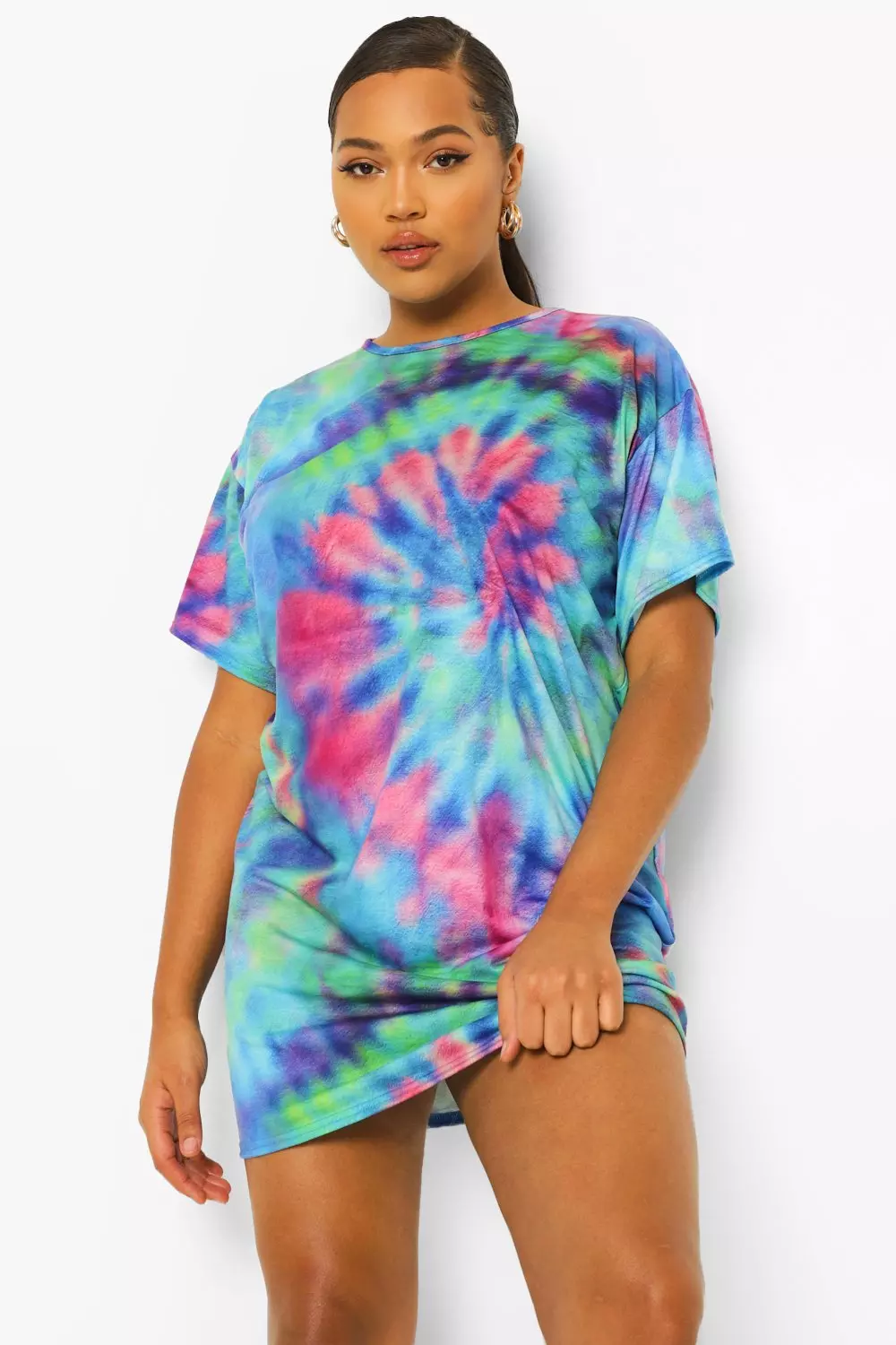 Tie dye oversized t cheap shirt dress