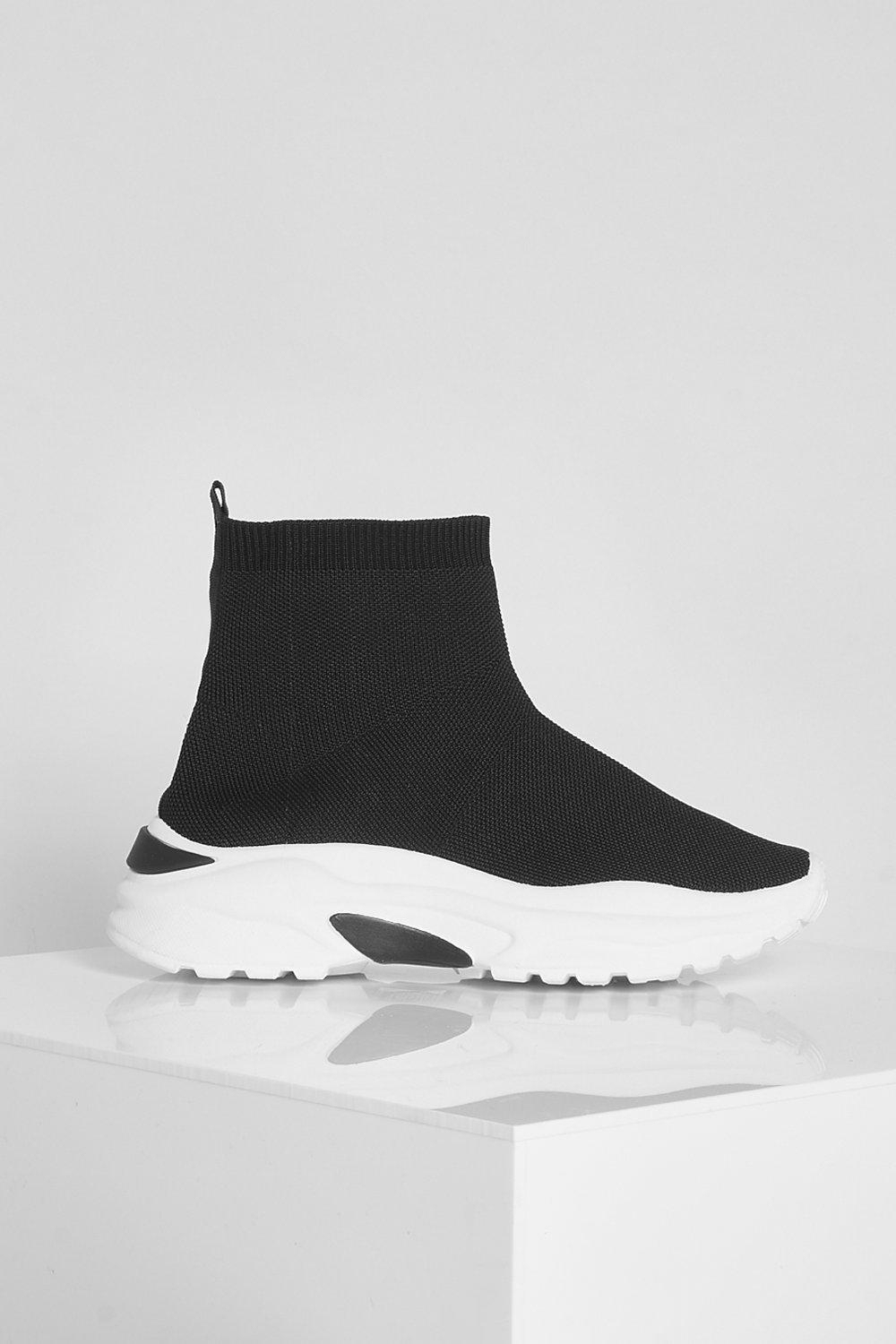 Chunky Contrast Sole Sock Sneakers